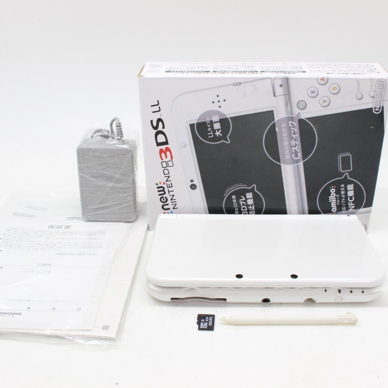 [ Rank A+ IN BOX ] NINTENDO NEW 3DS XL PEARL WHITE Game Console From Japan 4325
