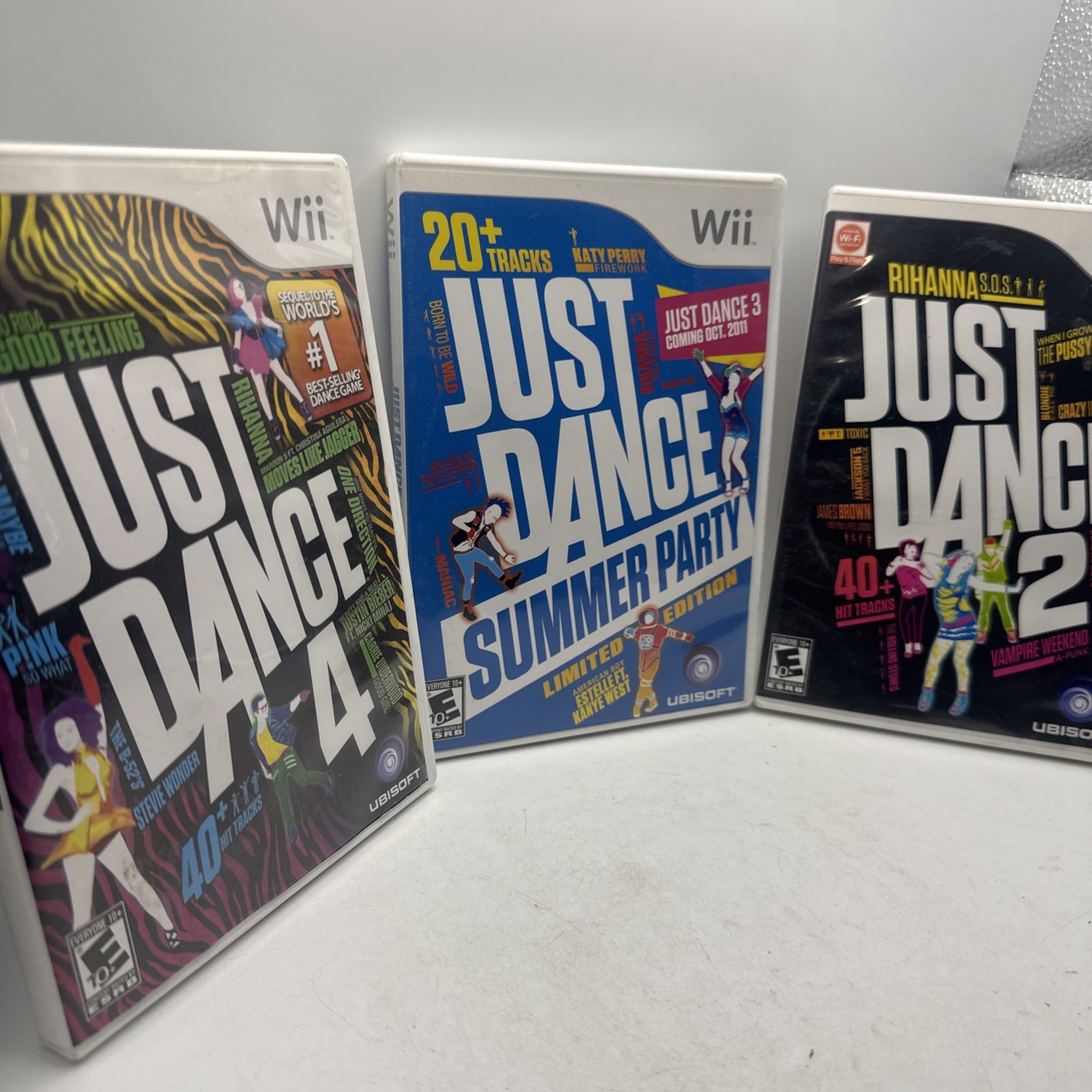 Just Dance 2 4 Summer Party Lot Set Pack Nintendo Wii Video Game Ubisoft Rare