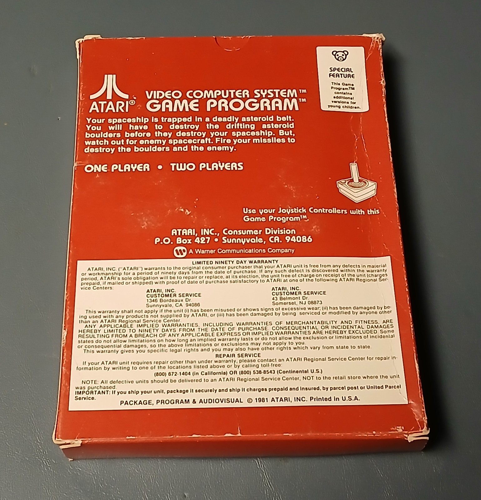 Atari 2600 Asteroids – Complete In Box (CIB) With Manual And Catalog