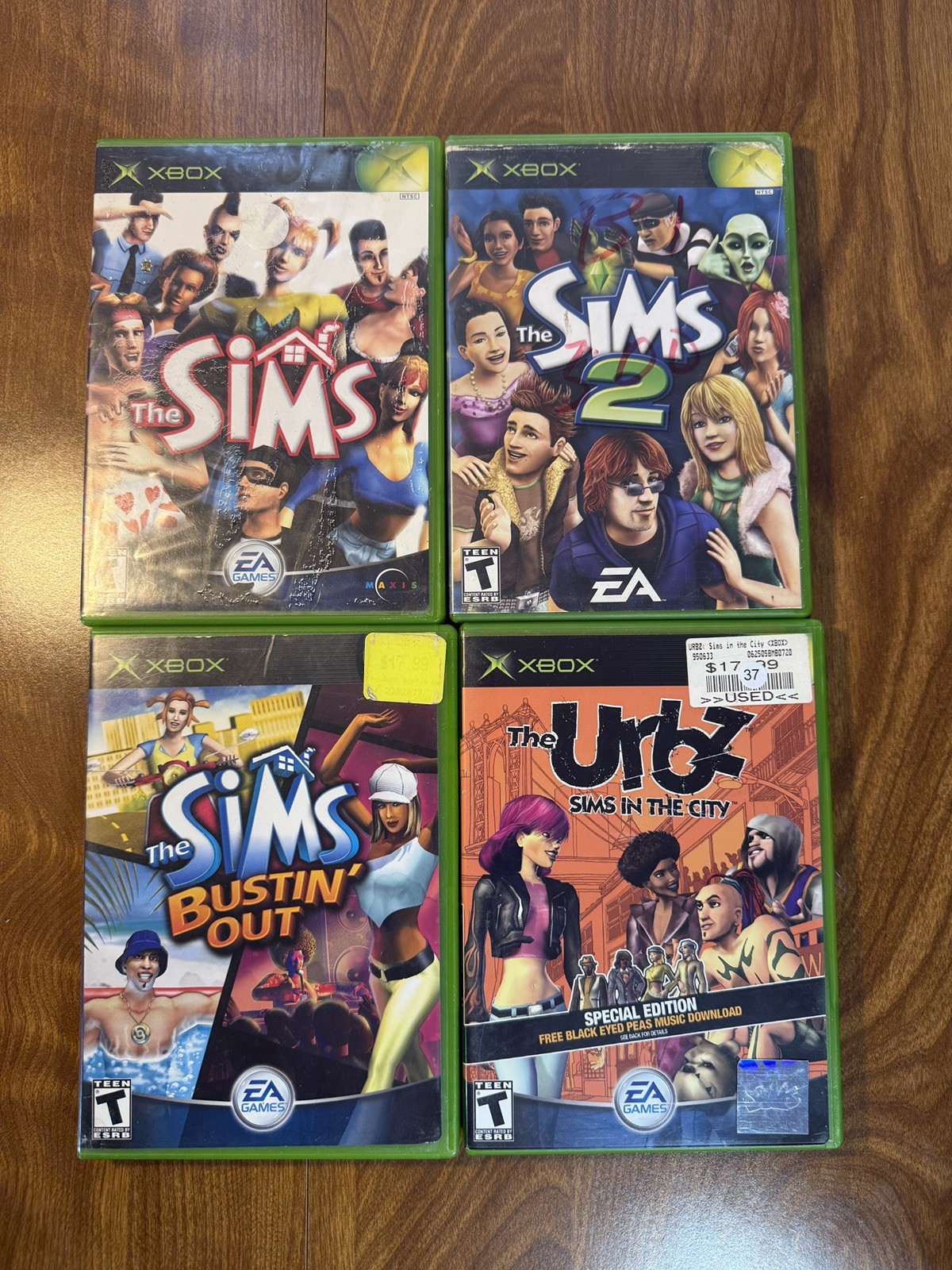 The Sims Original Xbox Game Lot 4 Games – 1 Bustin Out & Urbz Life Simulation