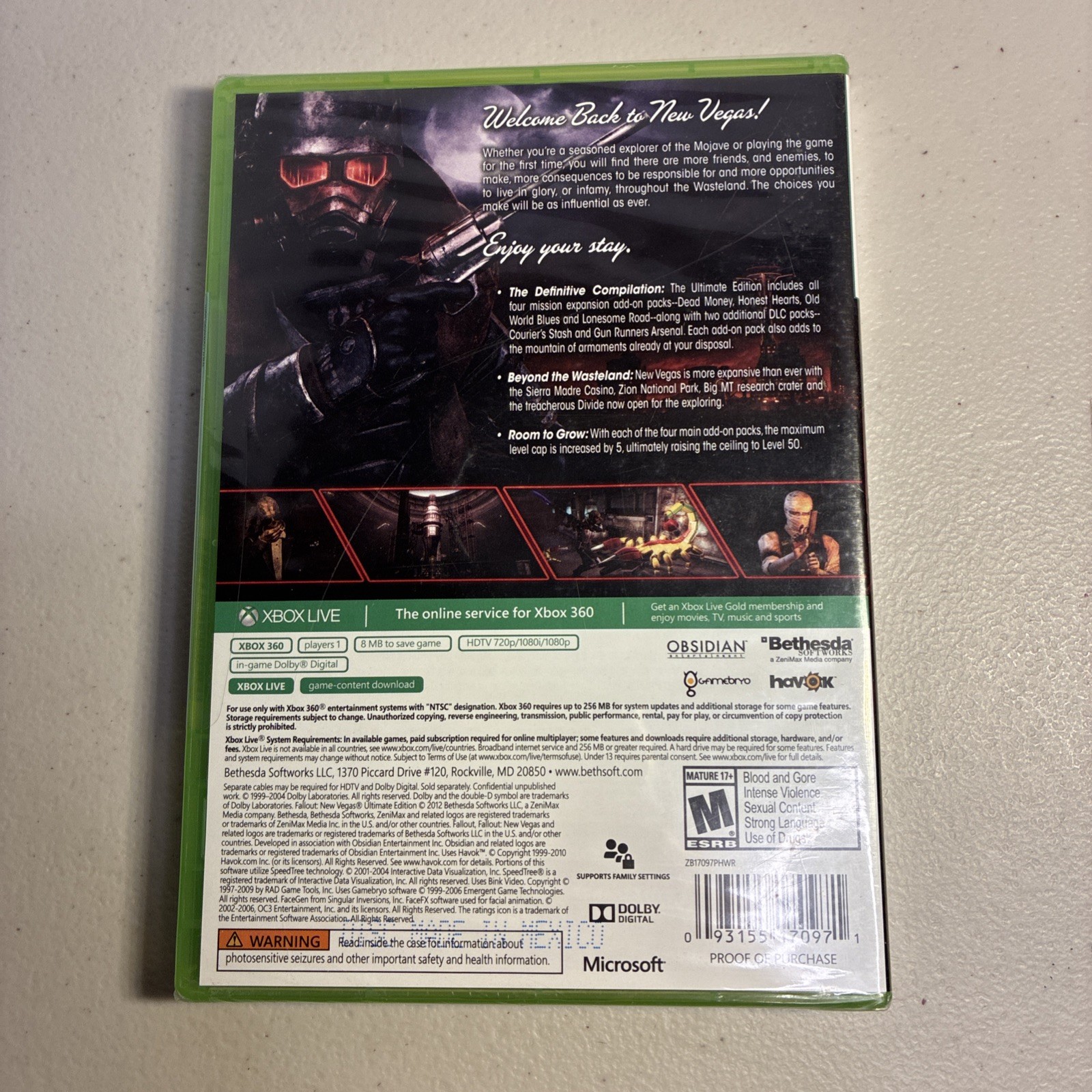 Fallout New Vegas Ultimate Edition GameStop Exclusive (Xbox 360) Factory Sealed