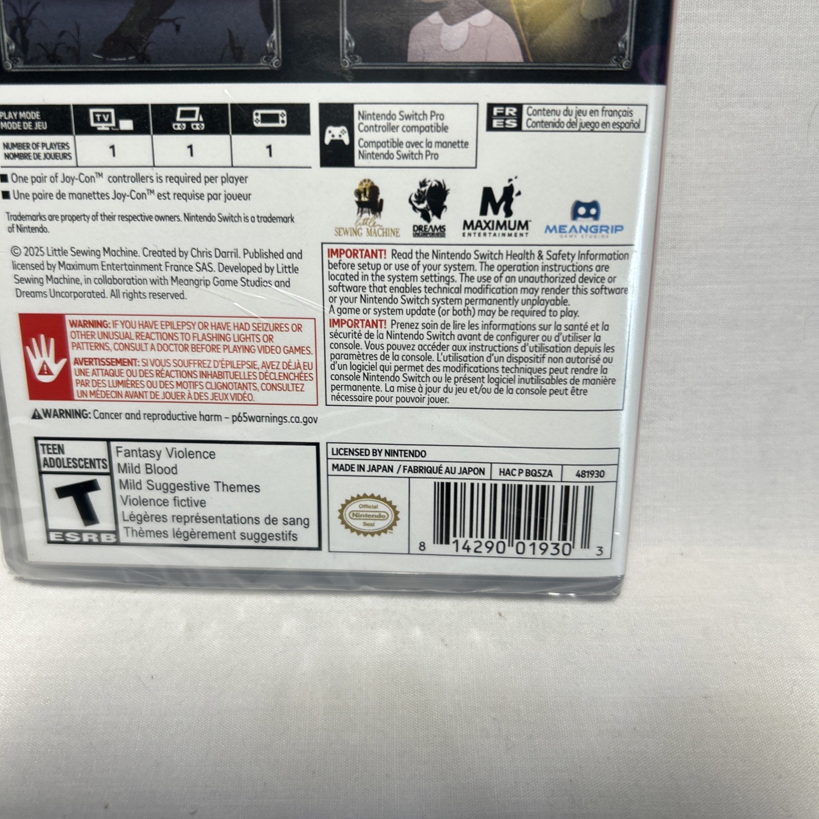 Bye Sweet Carole – Nintendo Switch – Brand New Factory Sealed!