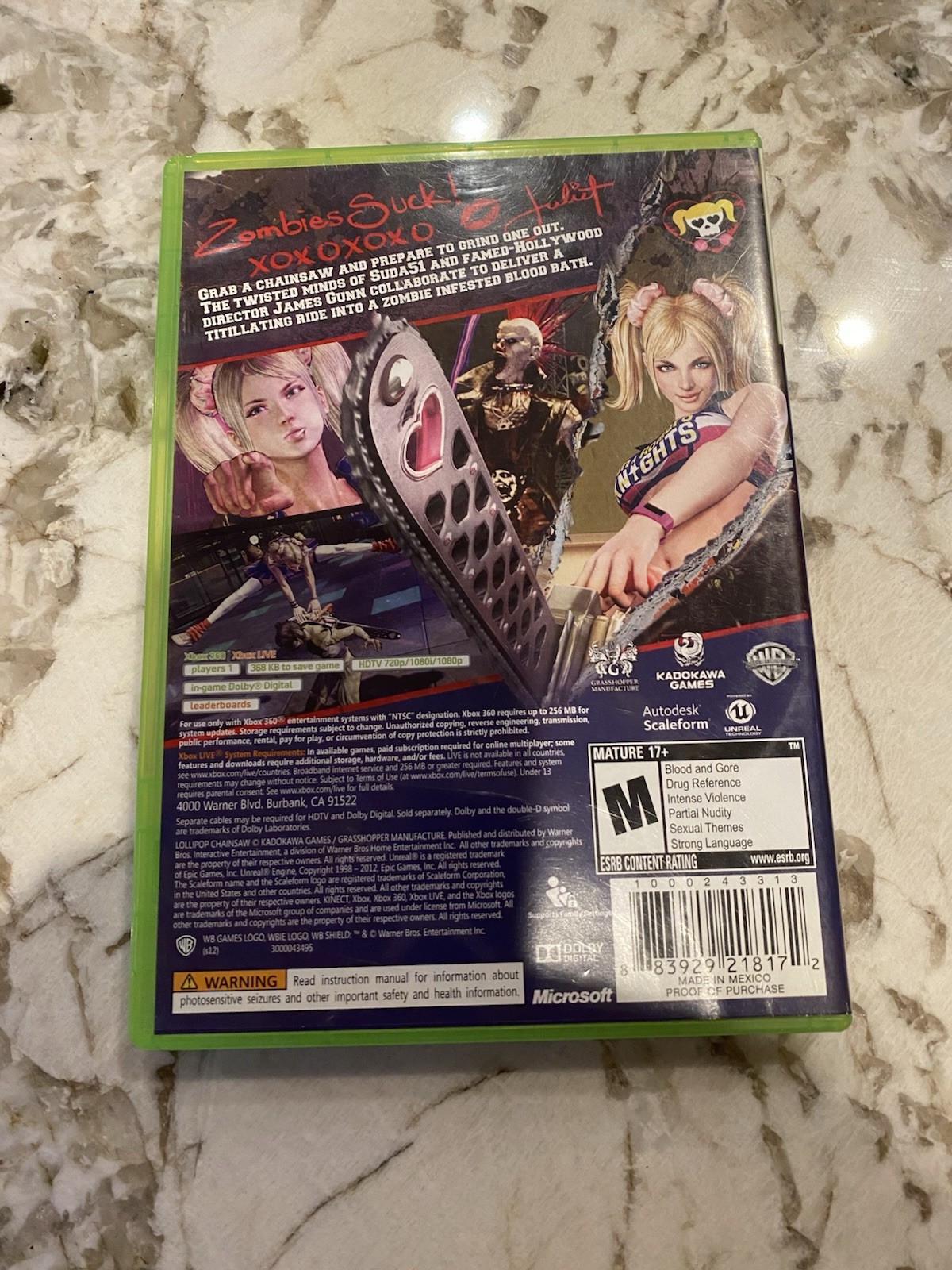 Lollipop Chainsaw (Microsoft Xbox 360, 2012) CIB Tested