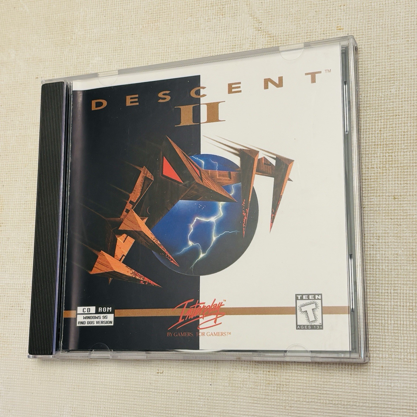 Descent II 2 PC Game 1996 Interplay 1 Disc Complete Big Box W/Everything Tested!