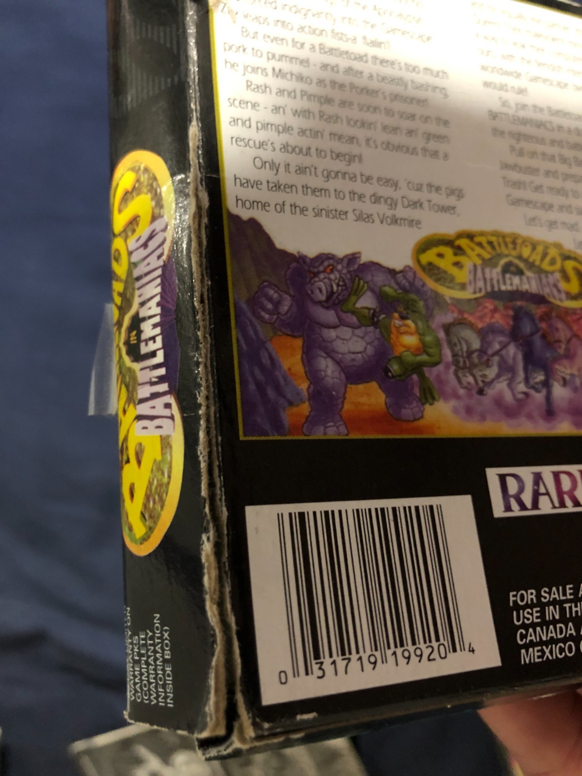 Battletoads in Battlemaniacs (SNES) (Majesco) CIB Damaged Box, Untested
