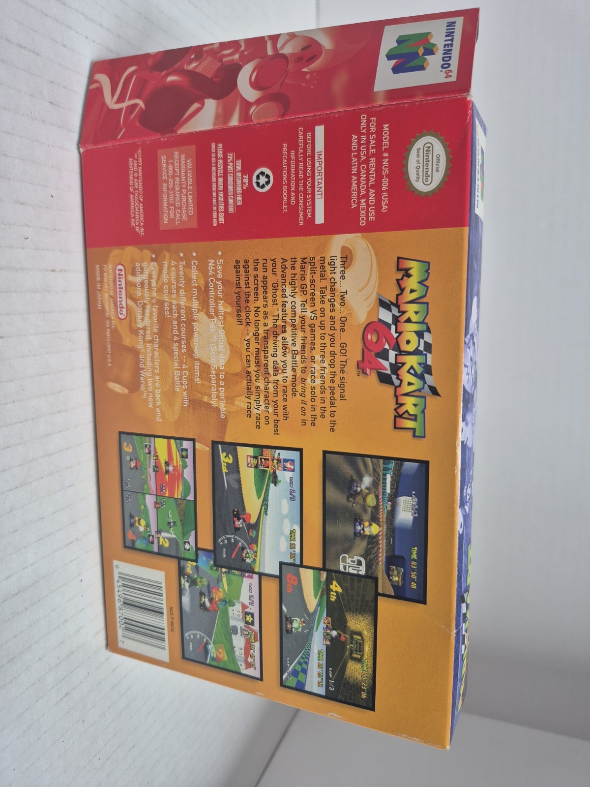 Mario Kart 64 for Nintendo 64 N64 – Video Game Box Only | NO GAME