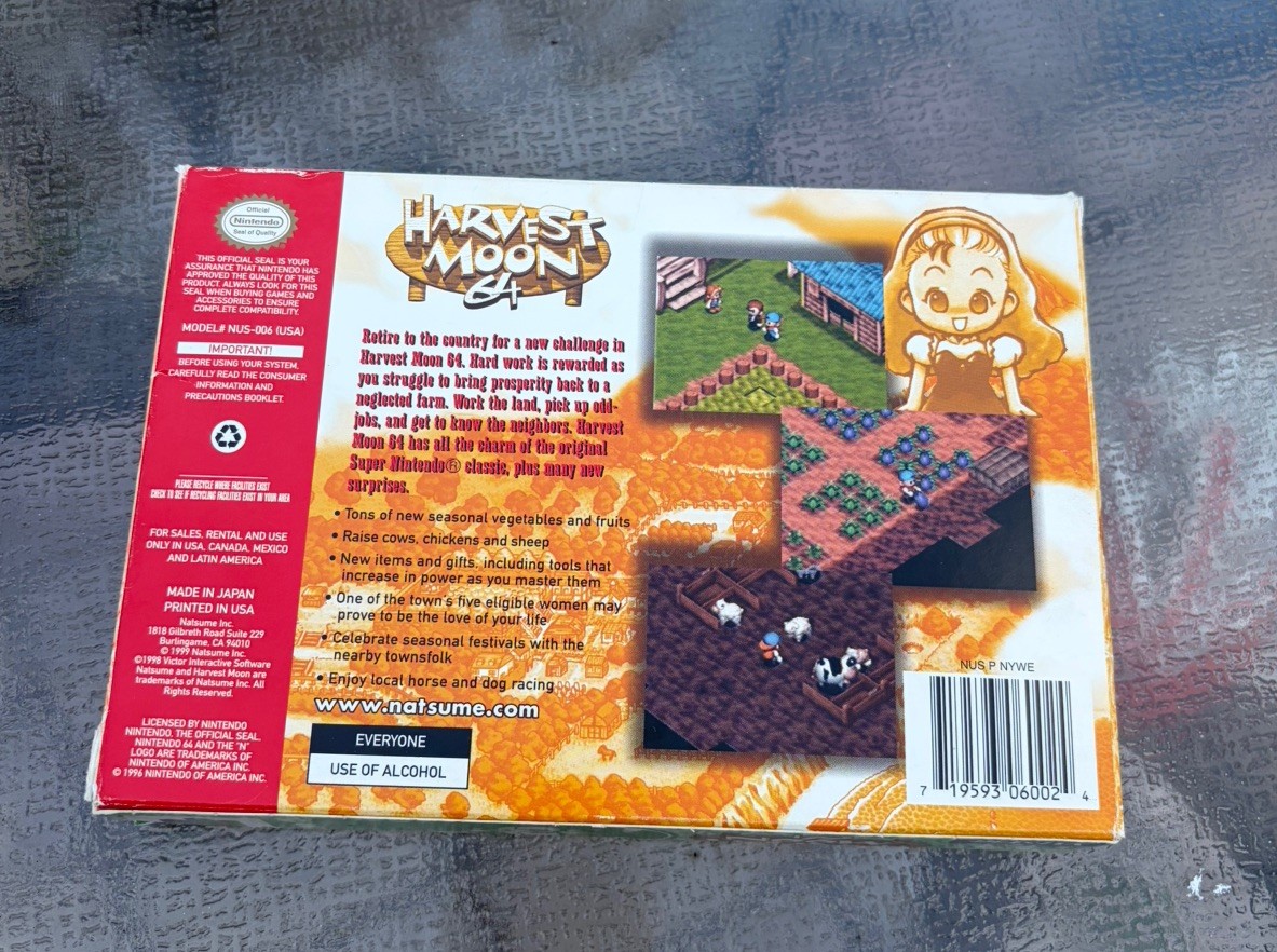 Harvest Moon (Nintendo 64 N64) Complete in Box CIB Authentic