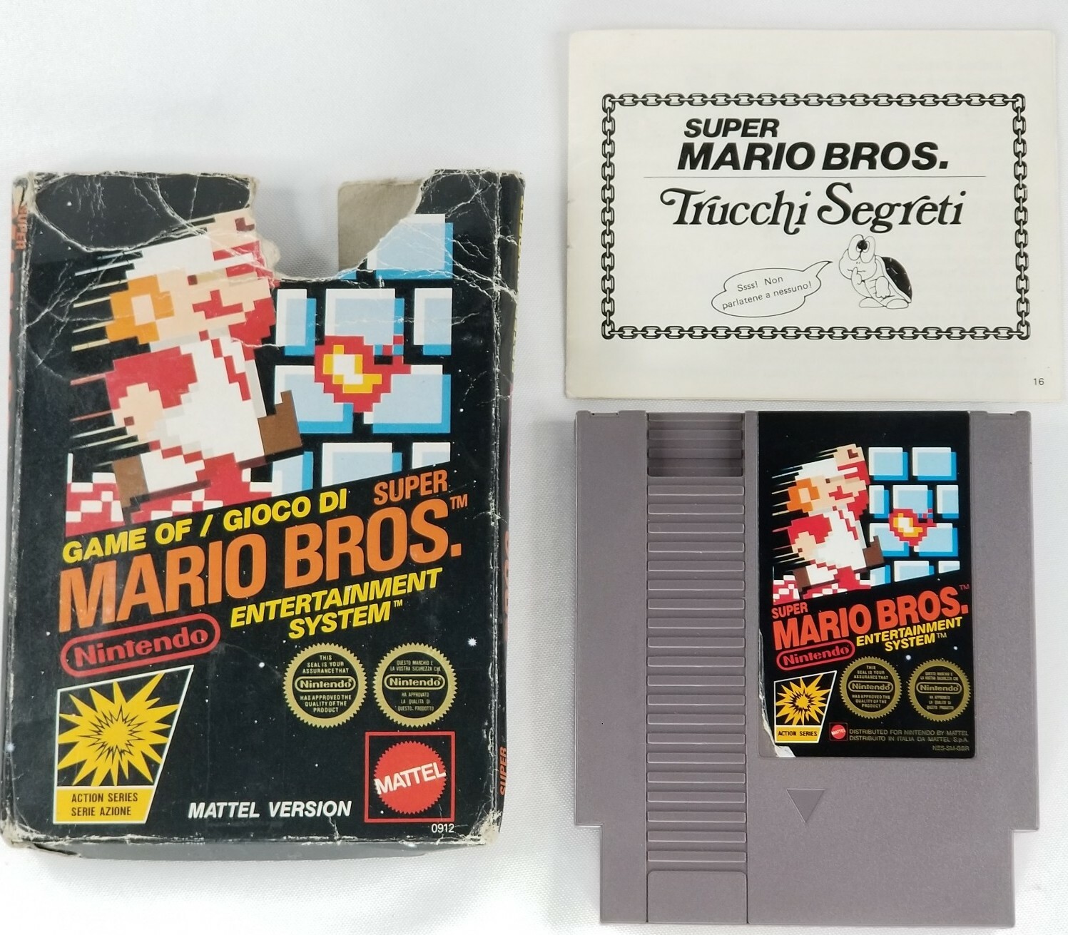 Super Mario Bros Nintendo NES MATTEL VERSION ITALY IMPORT RARE TESTED VHTF HTF