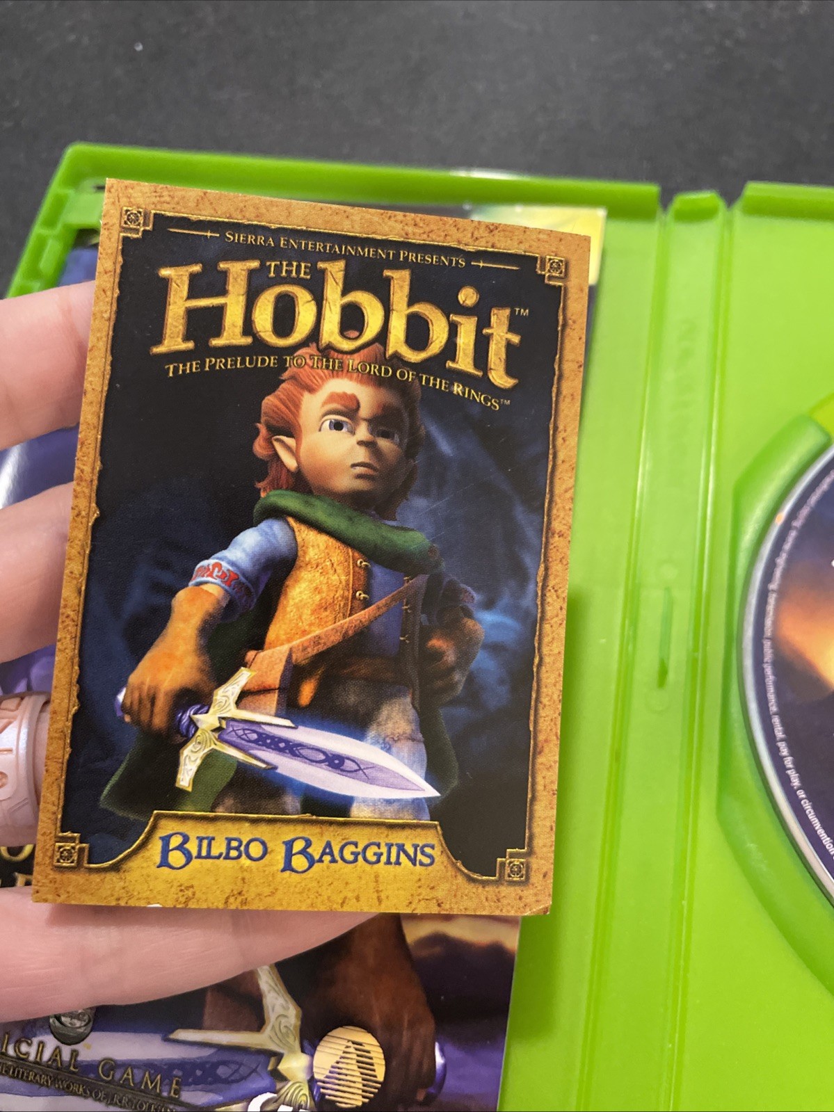 The Hobbit (Xbox) Complete CIB W/GOLLUM TRADING CARD, RARE