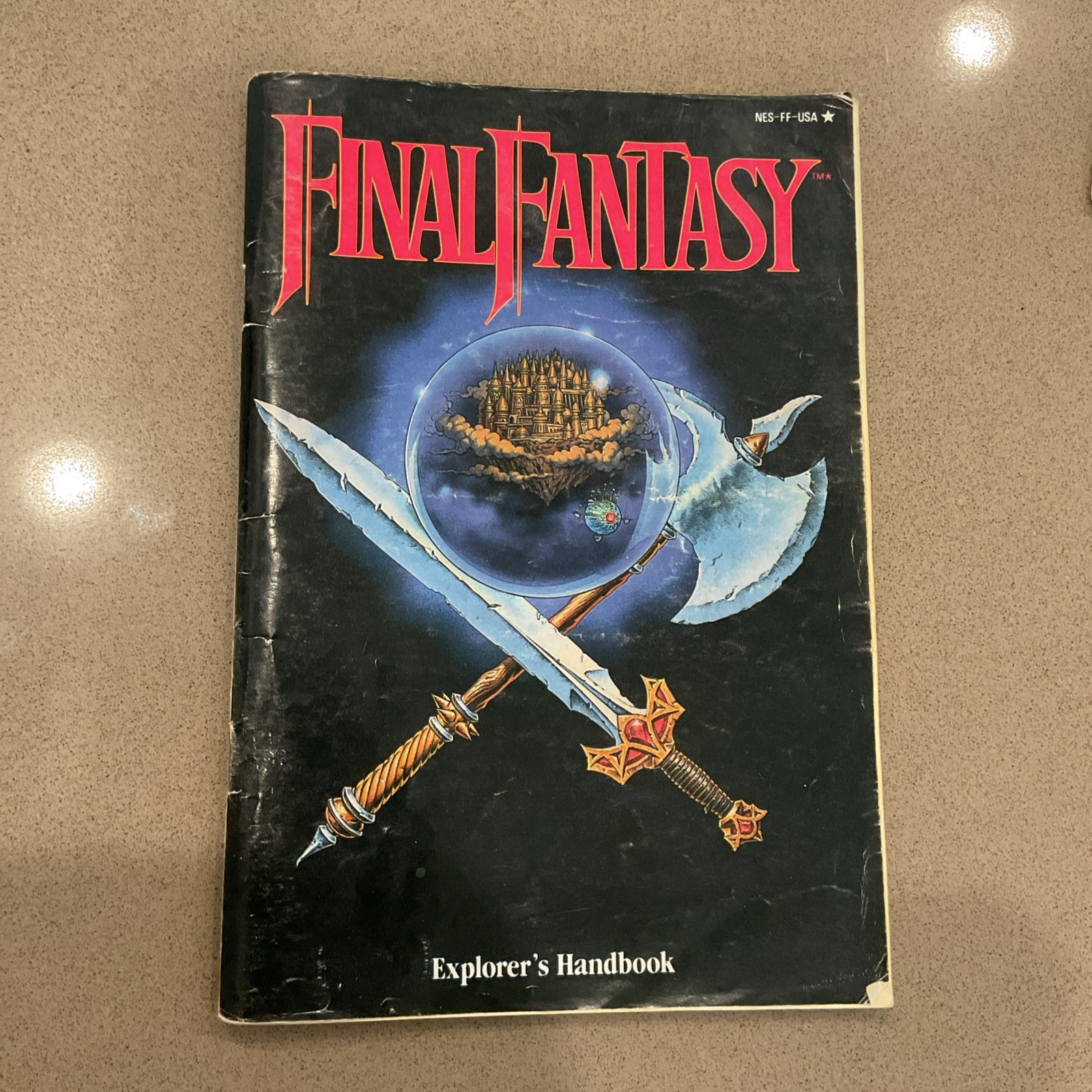 Final Fantasy Nintendo NES Manual Dungeon World Maps Chart Lot Authentic