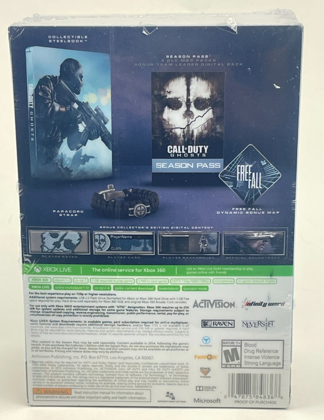 Call of Duty: Ghosts Hardened Edition (Microsoft Xbox 360, 2013) SEALED