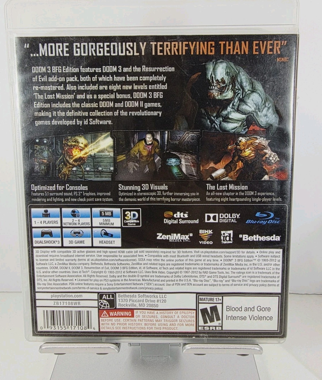 Doom 3 BFG Edition Sony PlayStation 3 PS3