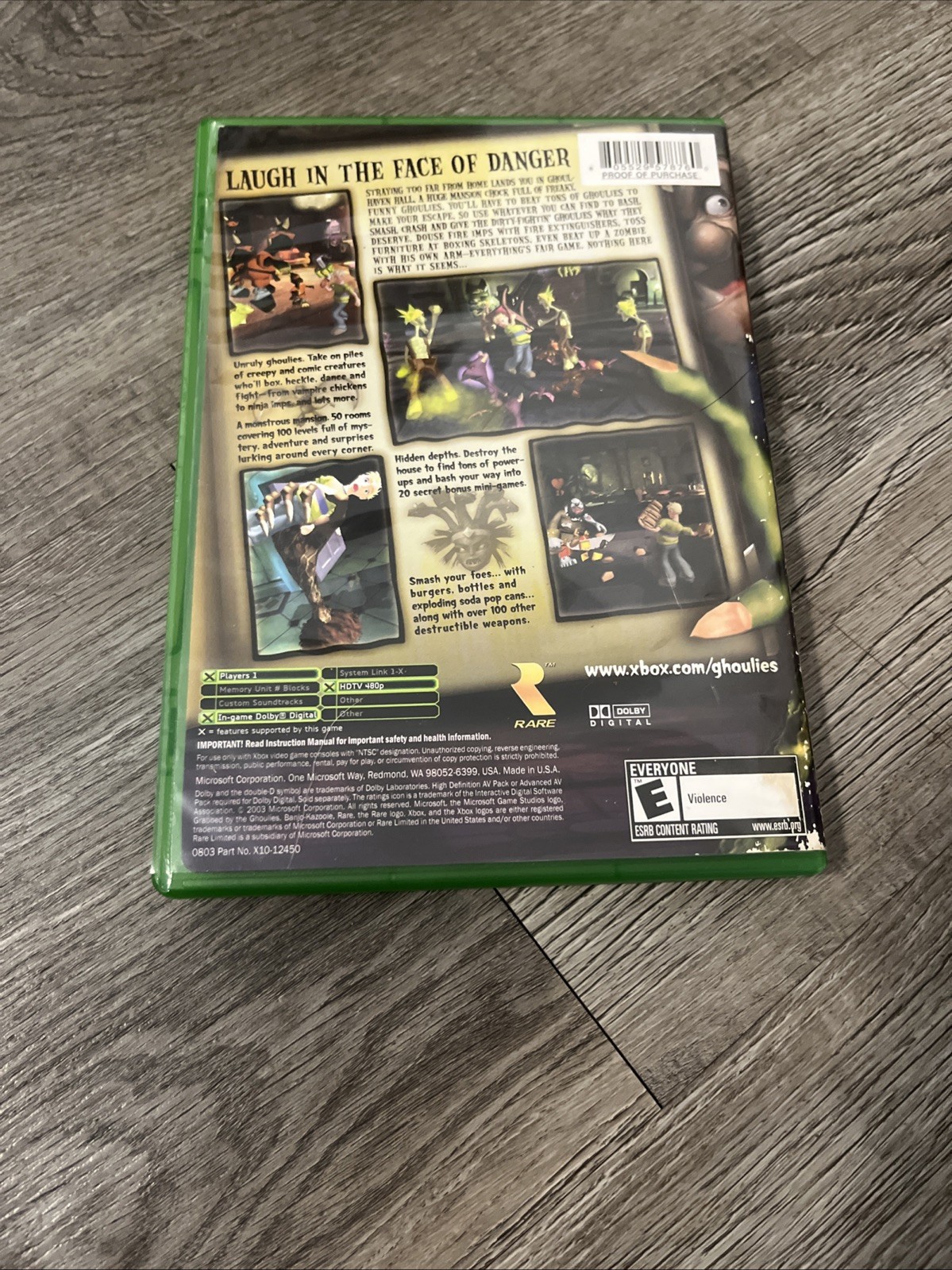Grabbed by the Ghoulies (Microsoft Xbox, 2003) Pre/owned Normal Wear