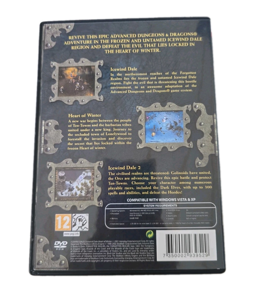 Icewind Dale Forgotten Realms 3 IN 1 PC Boxset PC DVD Rom
