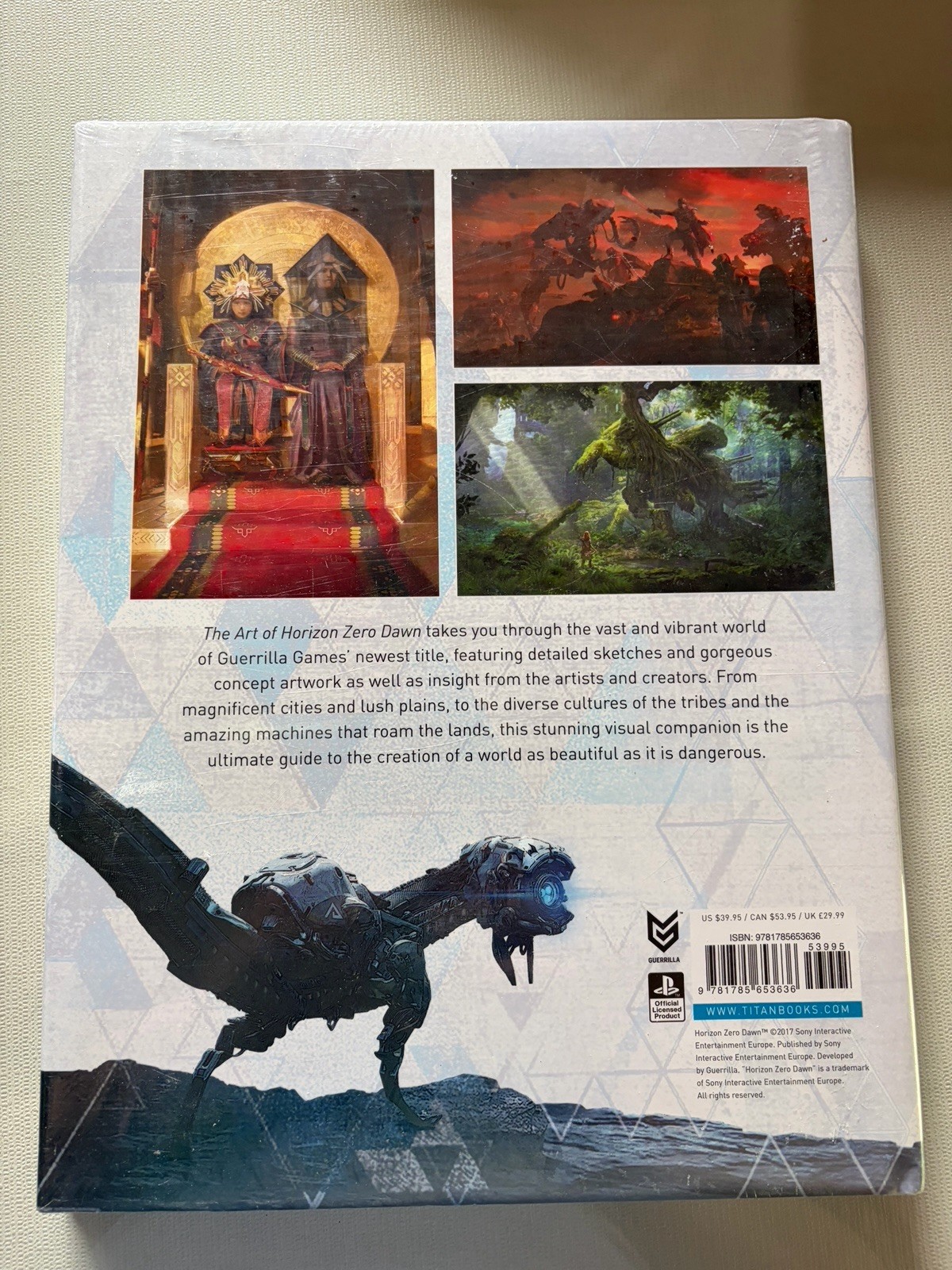 Titan Books The Art of Horizon Zero Dawn Hardcover Art Book