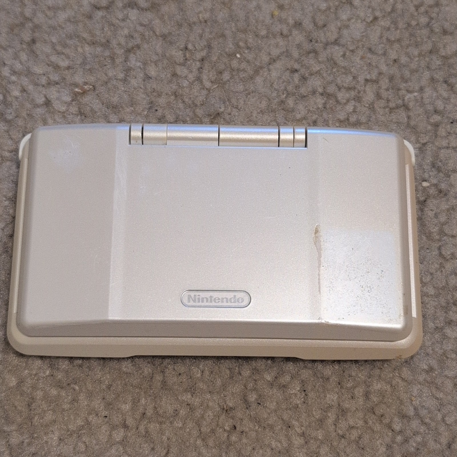 Nintendo DS White Console Tested And Working With Stylus, NO CHARGER