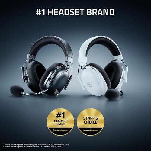 Razer BlackShark V3 Pro Wireless ANC Gaming Headset — ANC, Detachable White PC