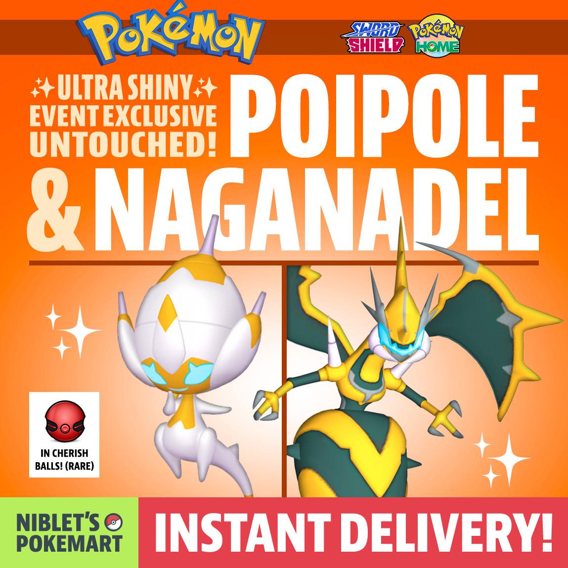 ✨ SHINY POIPOLE & NAGANADEL ✨ GameStop 2018 EXCLUSIVE Pokemon Sword Shield Home!
