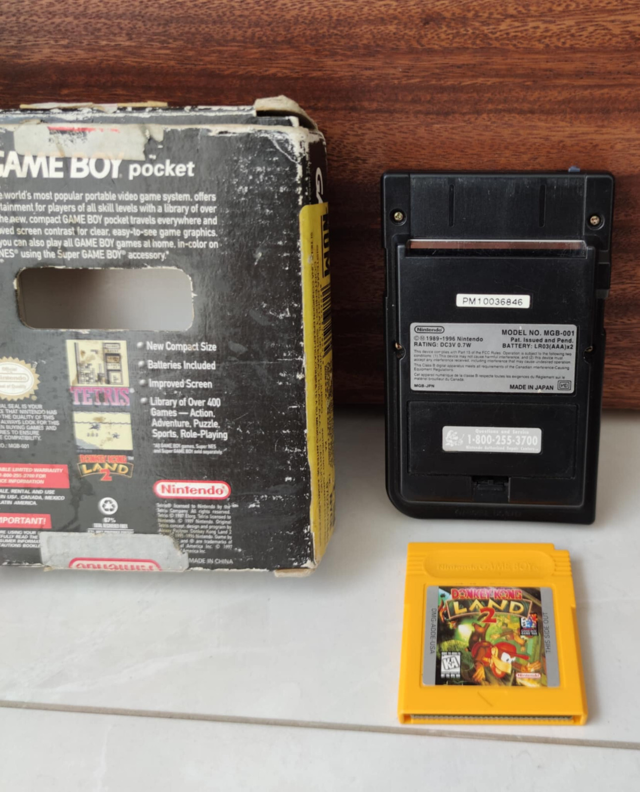 Gameboy Pocket w/ Donkey Kong Land 2 Included Mexico Exclusive Box Vintage
