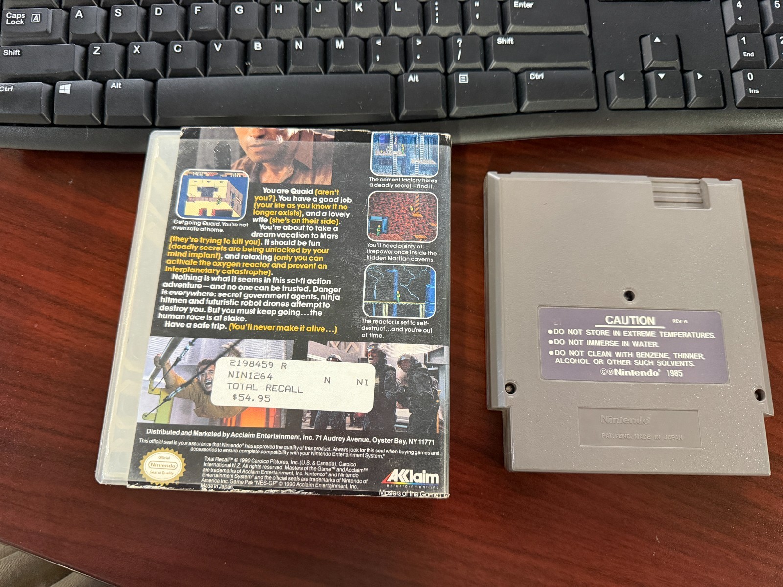 Total Recall (Nintendo Entertainment System, 1990) Original Game & Box