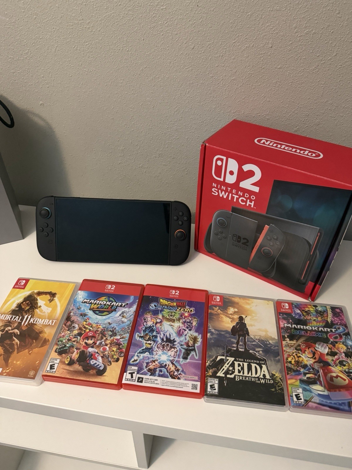 Nintendo Switch 2 Console w/ Box & Joy-Con Controllers, Black/Red