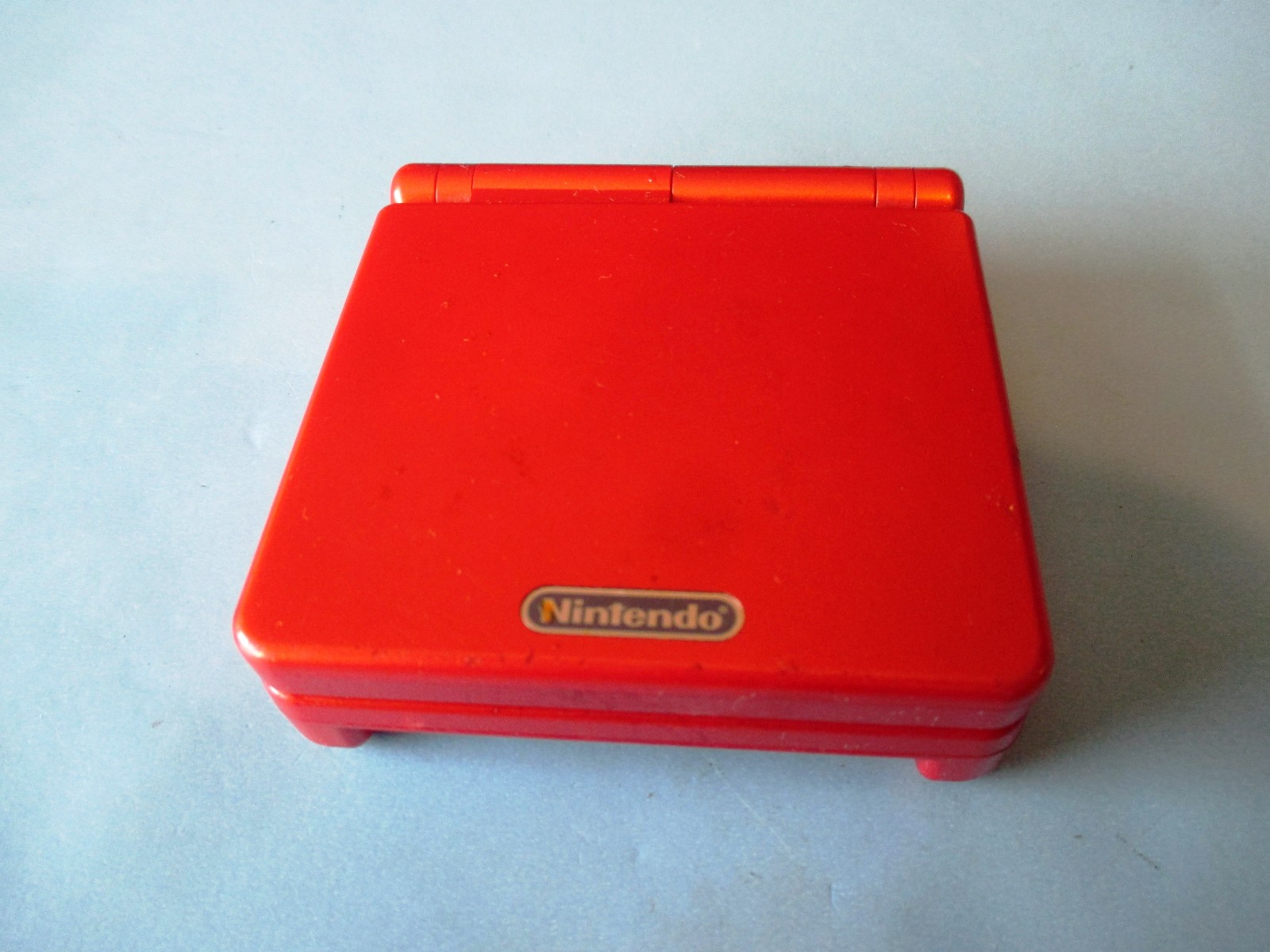 Nintendo Game Boy Advance SP Flame Red System w/Charger FREE Ship!