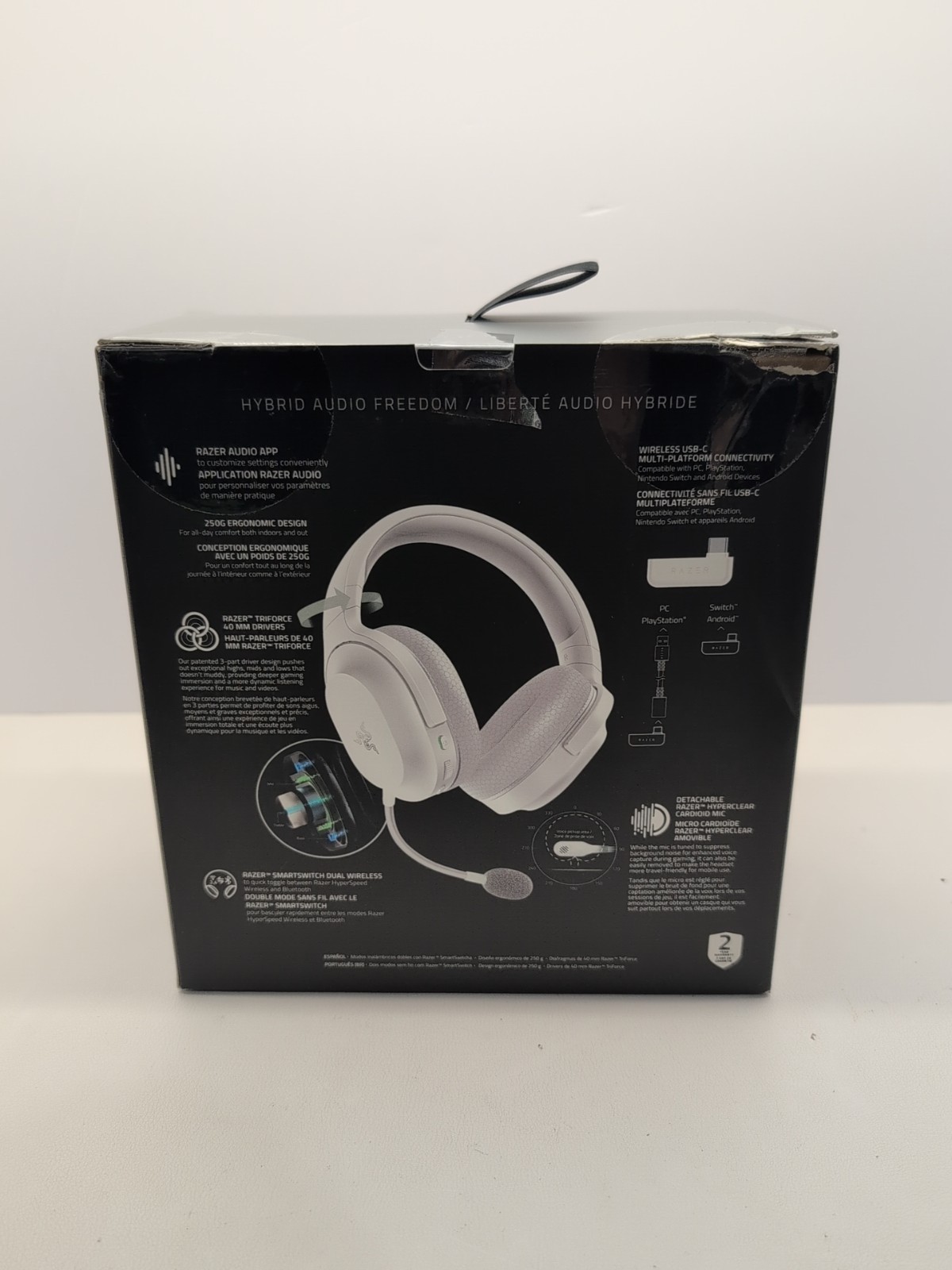 Razer Barracuda X White Wireless Multi-Platform Gaming Mobile Headset W/ Box #4