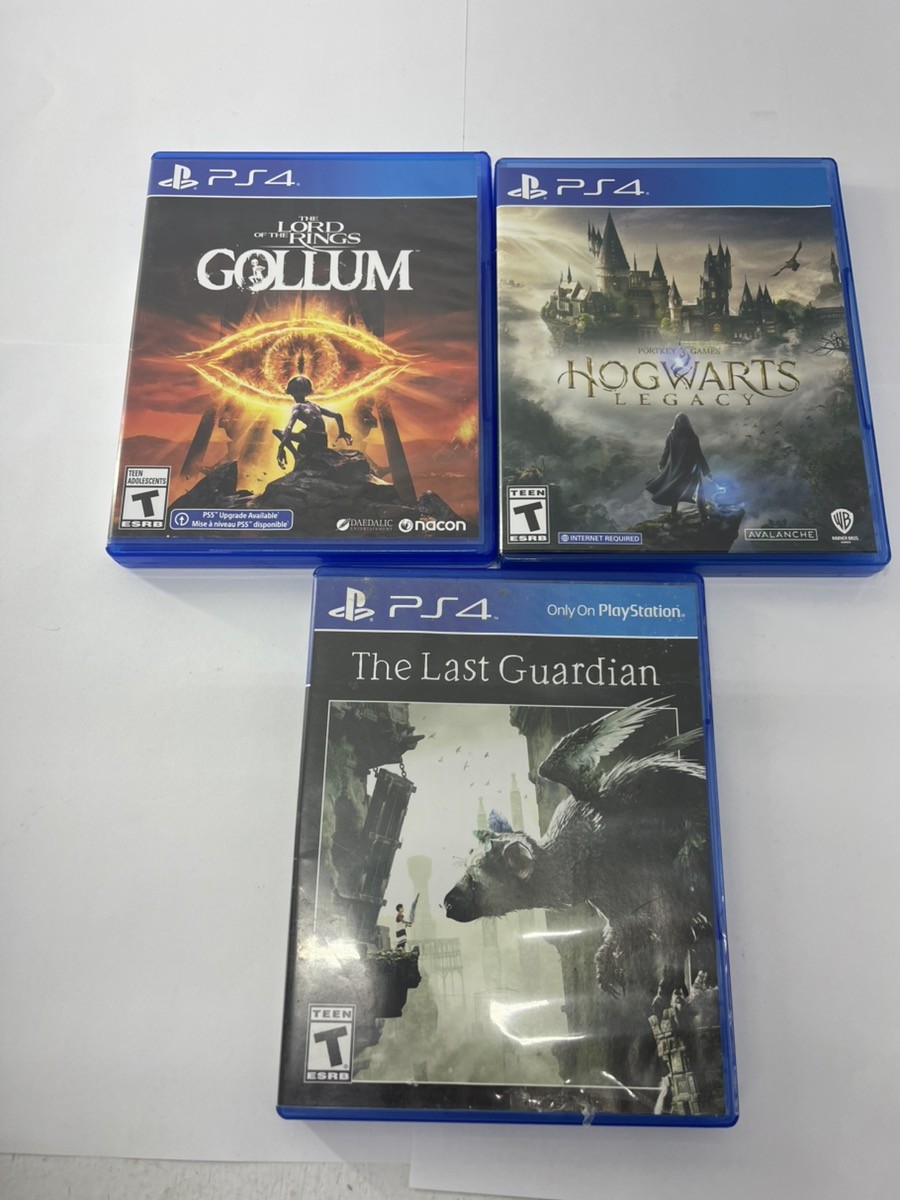 Hogwarts Legacy,The Last Guardian, Lord Of Rings Gollum Playstation Lot Of 3