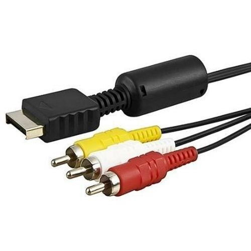 5ft AV to RCA Audio Video Composite Cable Cord for Slim PlayStation PS1 PS2 PS3