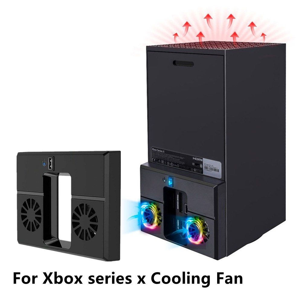 5V/2A USB Vertical Dual Silent Fan External Cooler For Xbox Series X Console C