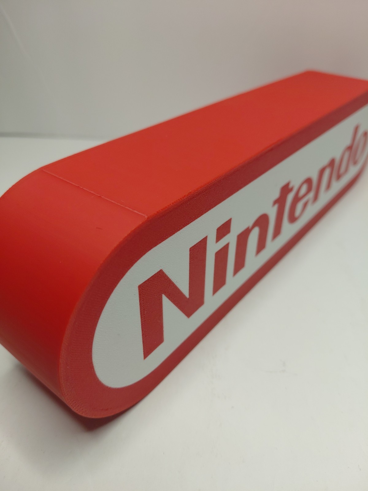 Large 3D Printed Nintendo Wall Art Game Logo Display Sign Light Box Ready