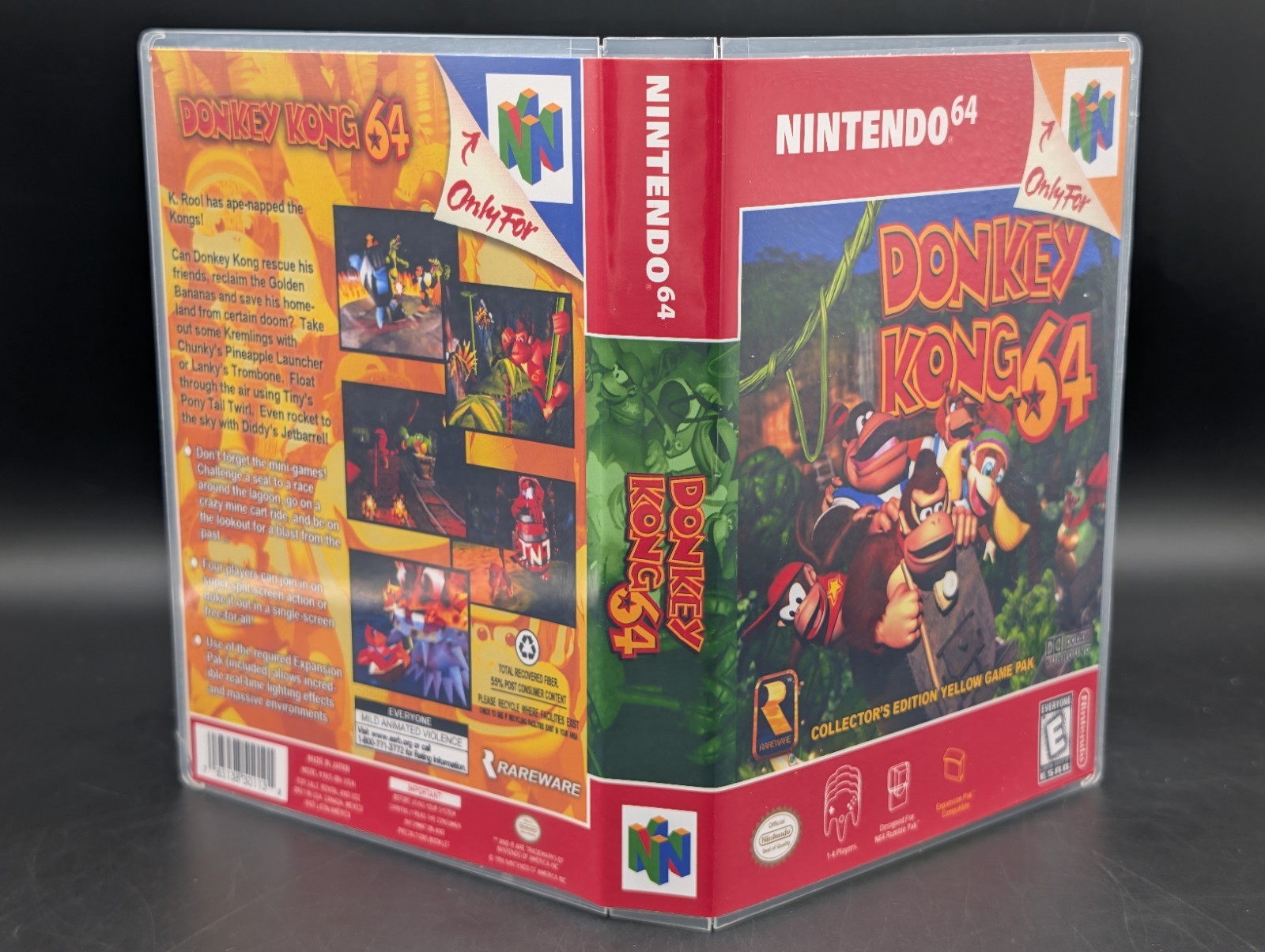 Donkey Kong 64 ( Nintendo 64 N64 ) Mint – Cleaned – Tested – Authentic