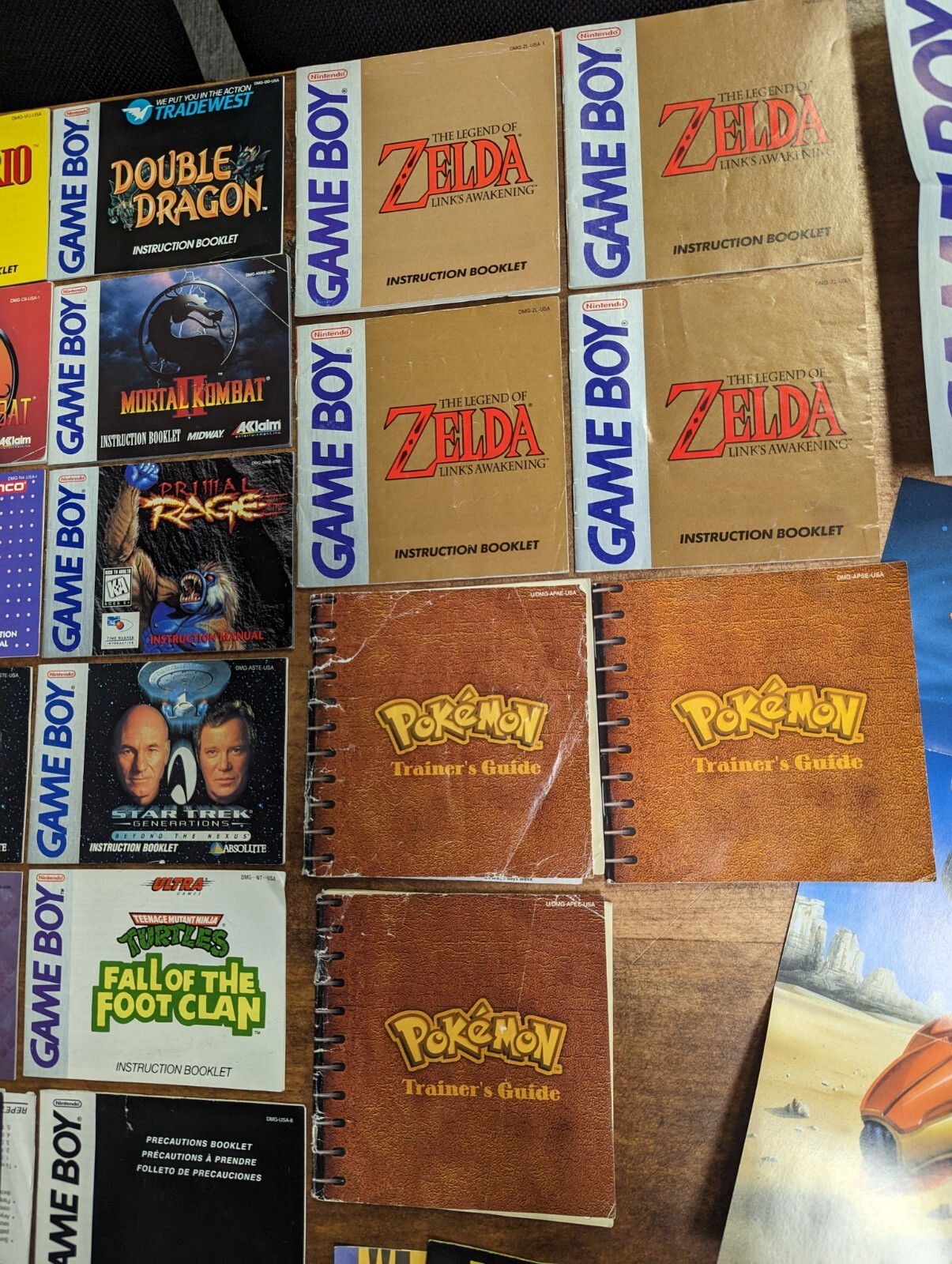 Lot of 50+ Game Boy & GBC Color Manuals, Popular Titles, Couple Dupes, Posters