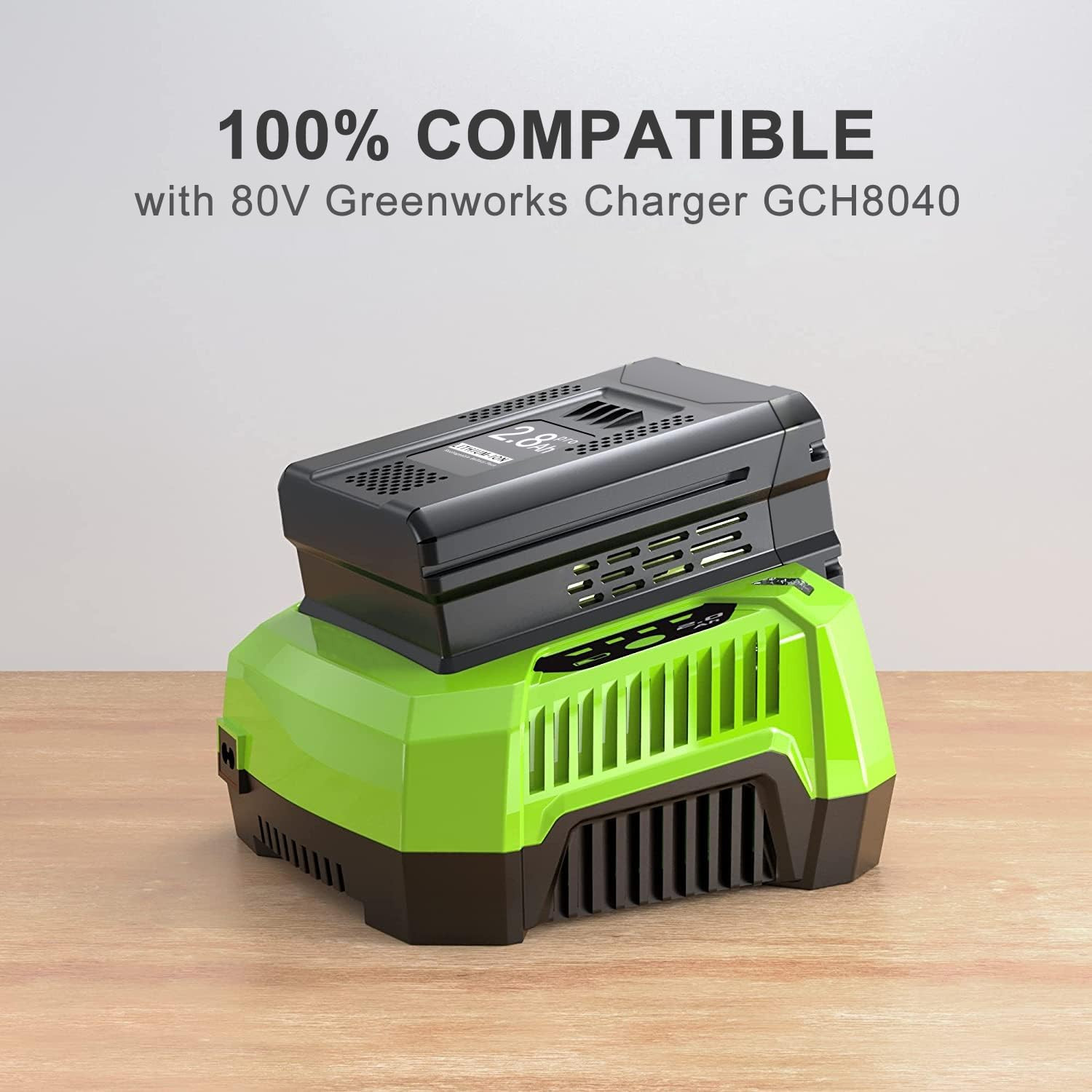 DTK 2 Packs Replacement for Greenworks 80V Battery 3000Mah GBA80200 GBA80250 GBA