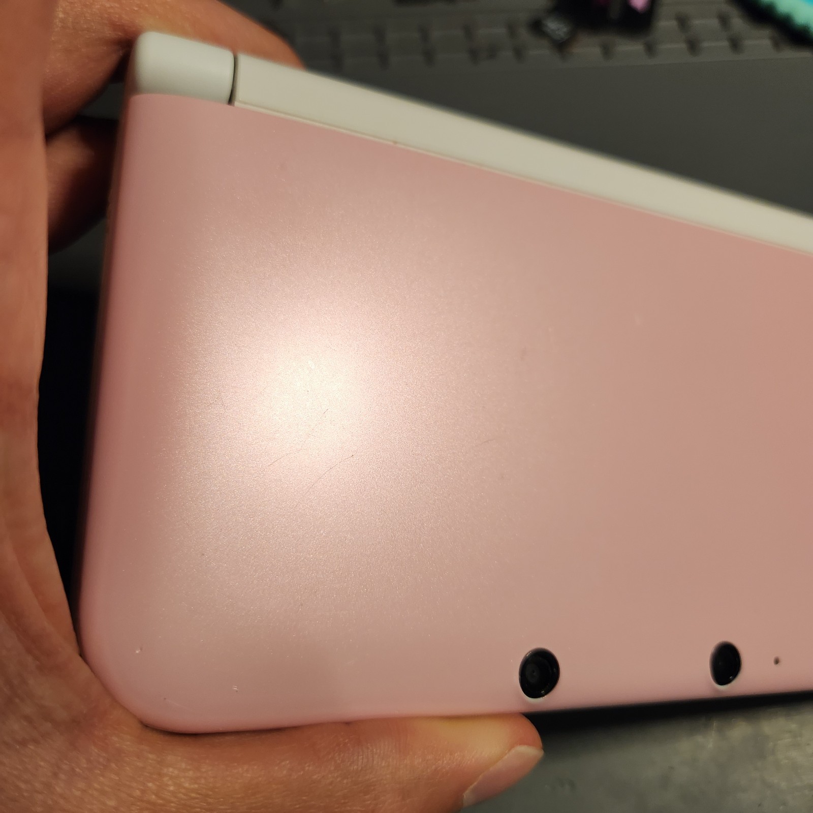 Nintendo 3DS XL White & Pink Handheld System w/Charger FREE Ship!