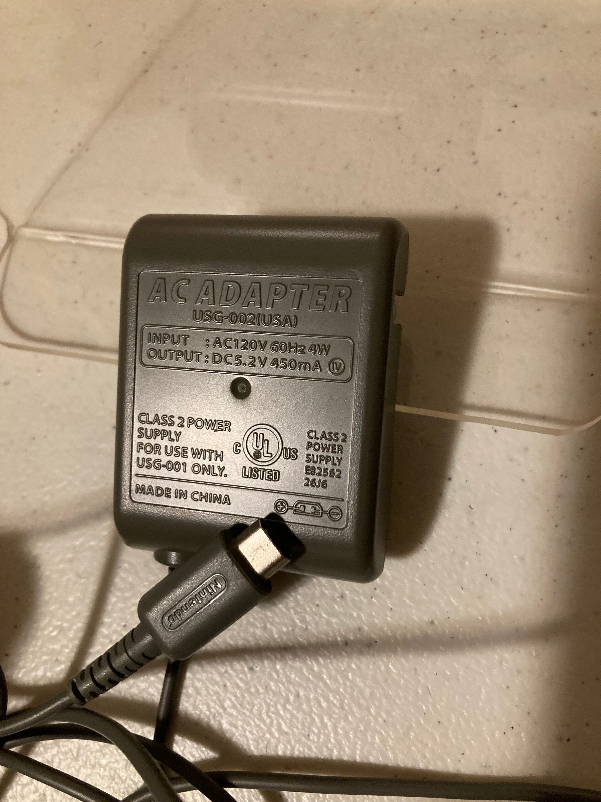 Genuine Official OEM Nintendo DS AC Adapter Charger USG-002