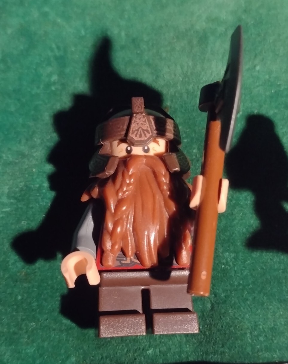 Lego Dimensions Gollum & Gimli & Axe W/ Tag Bases Lord of the Rings Minifigs
