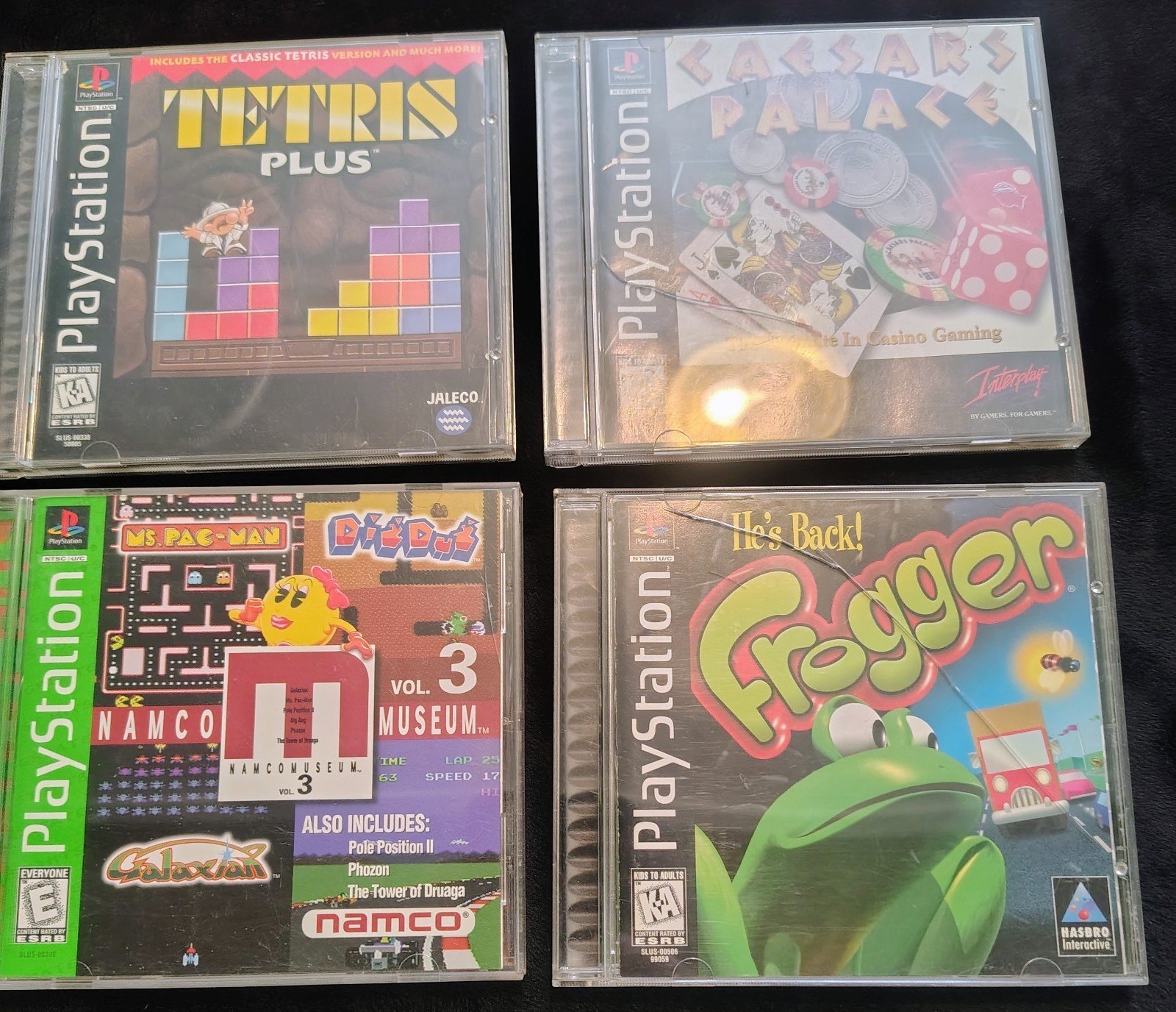 Lot of 4 Namco Museum Vol 3 PlayStation Frogger Caesars Palace Tetris Plus