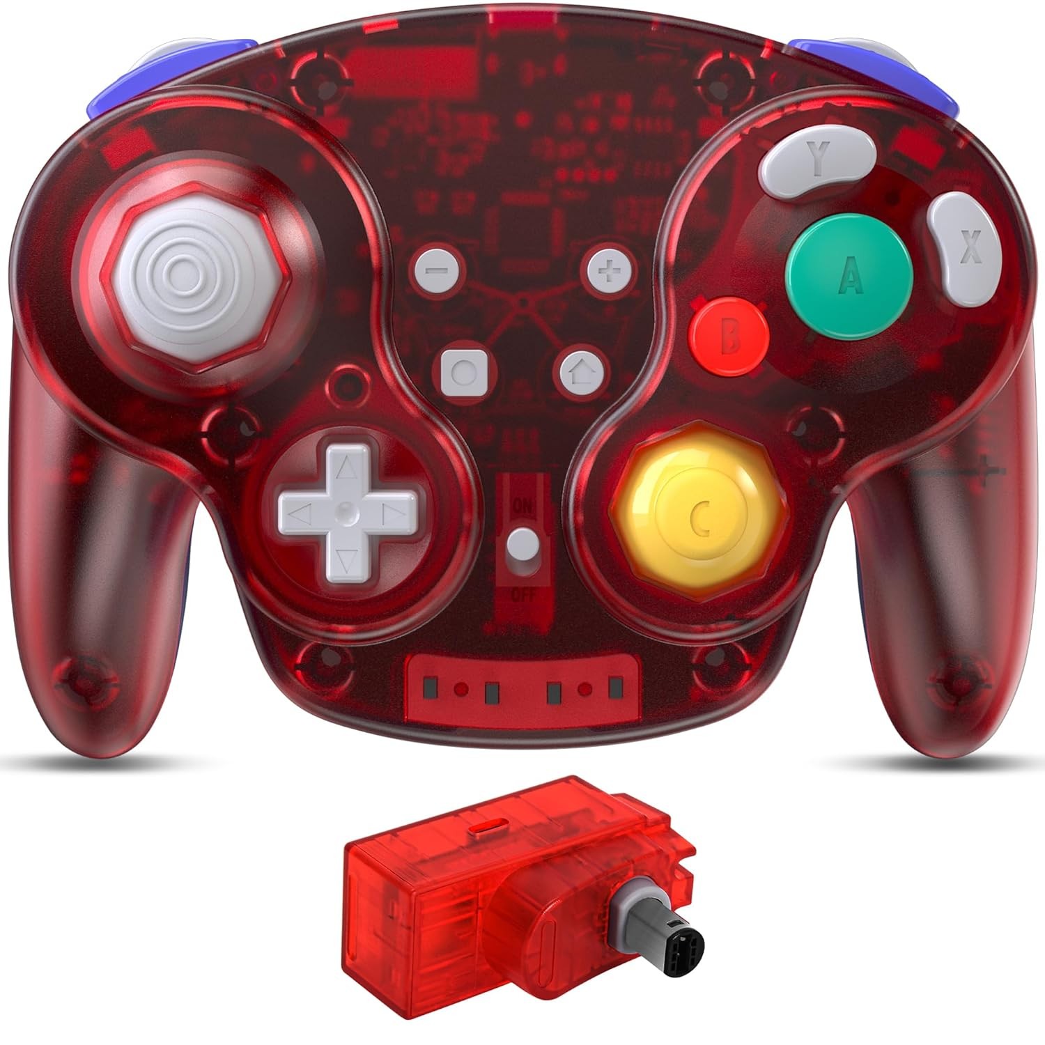 2.4 GHz Wireless GameCube Controller, for NGC GameCube Console (Built-in Rumble)