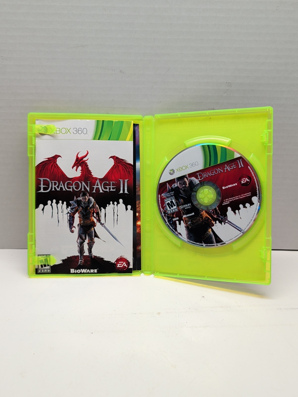 Dragon Age II 2 (Microsoft Xbox 360, 2011) Complete w/ Manual Tested Works