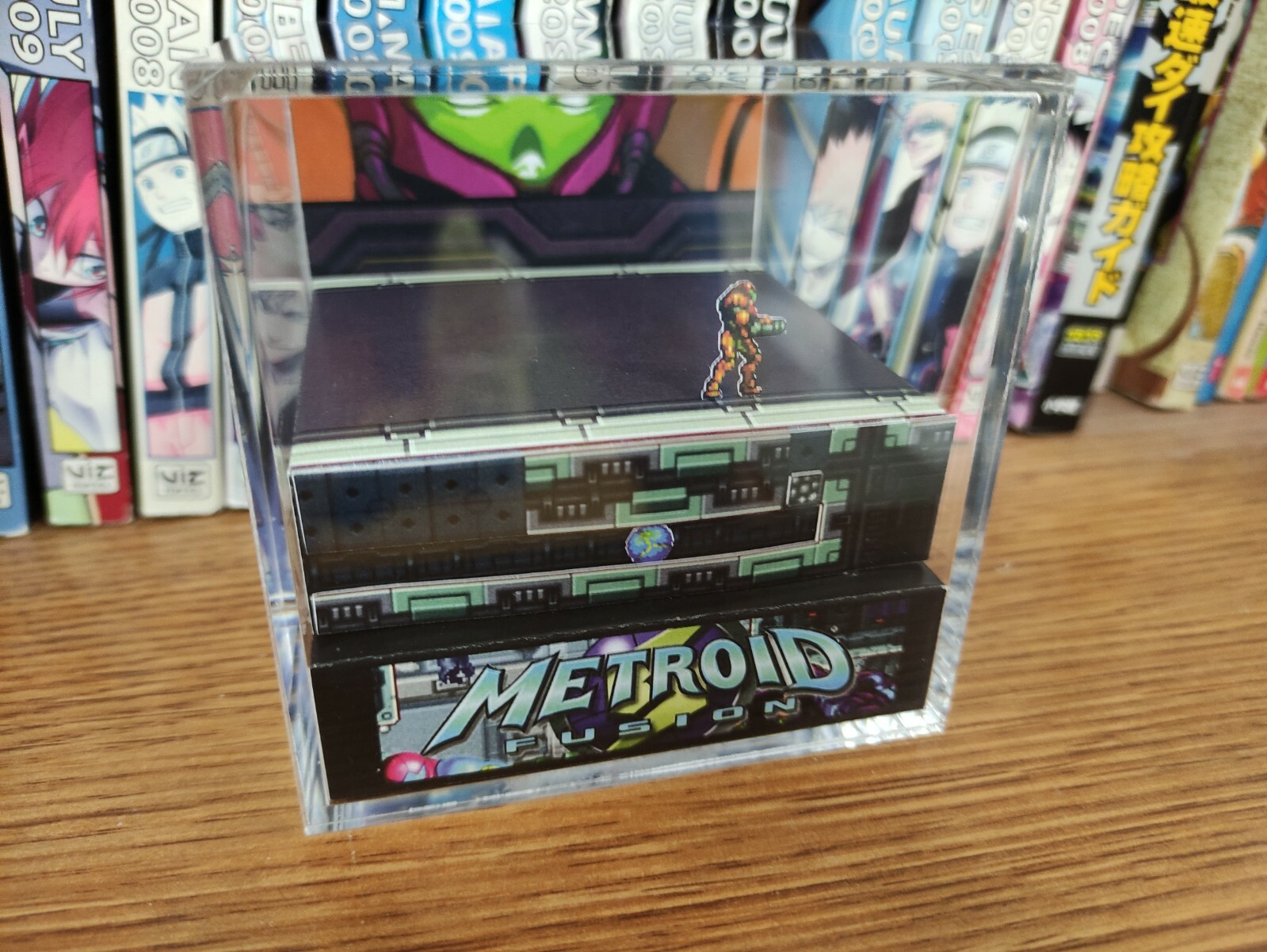 Metroid Fusion Samus SAX Handmade Diorama – Gameboy / Retro Gaming Cube – Fanart