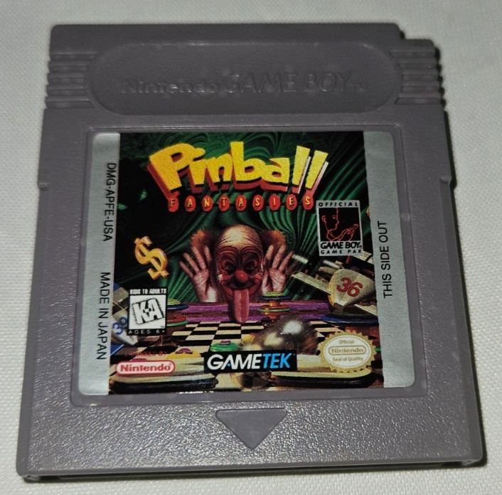 Pinball Fantasies Cartridge Only Authentic Nintendo Game Boy USA 1995 GameBoy