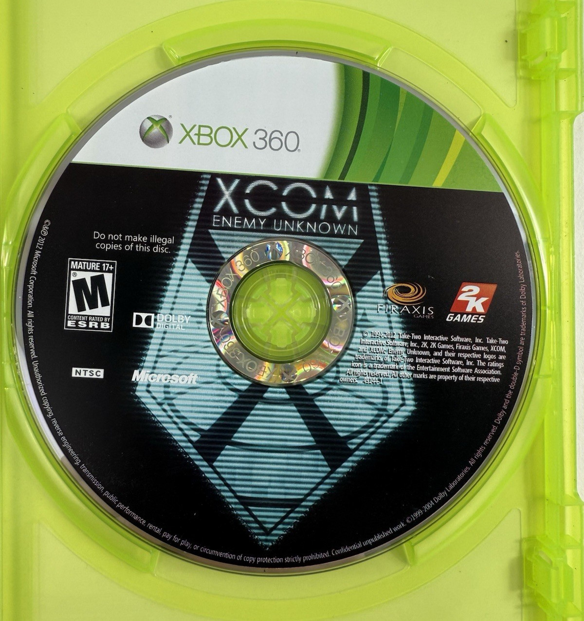 X-Com: Enemy Unknown (Microsoft Xbox 360, 2012) Game Case Manual Insert – Tested