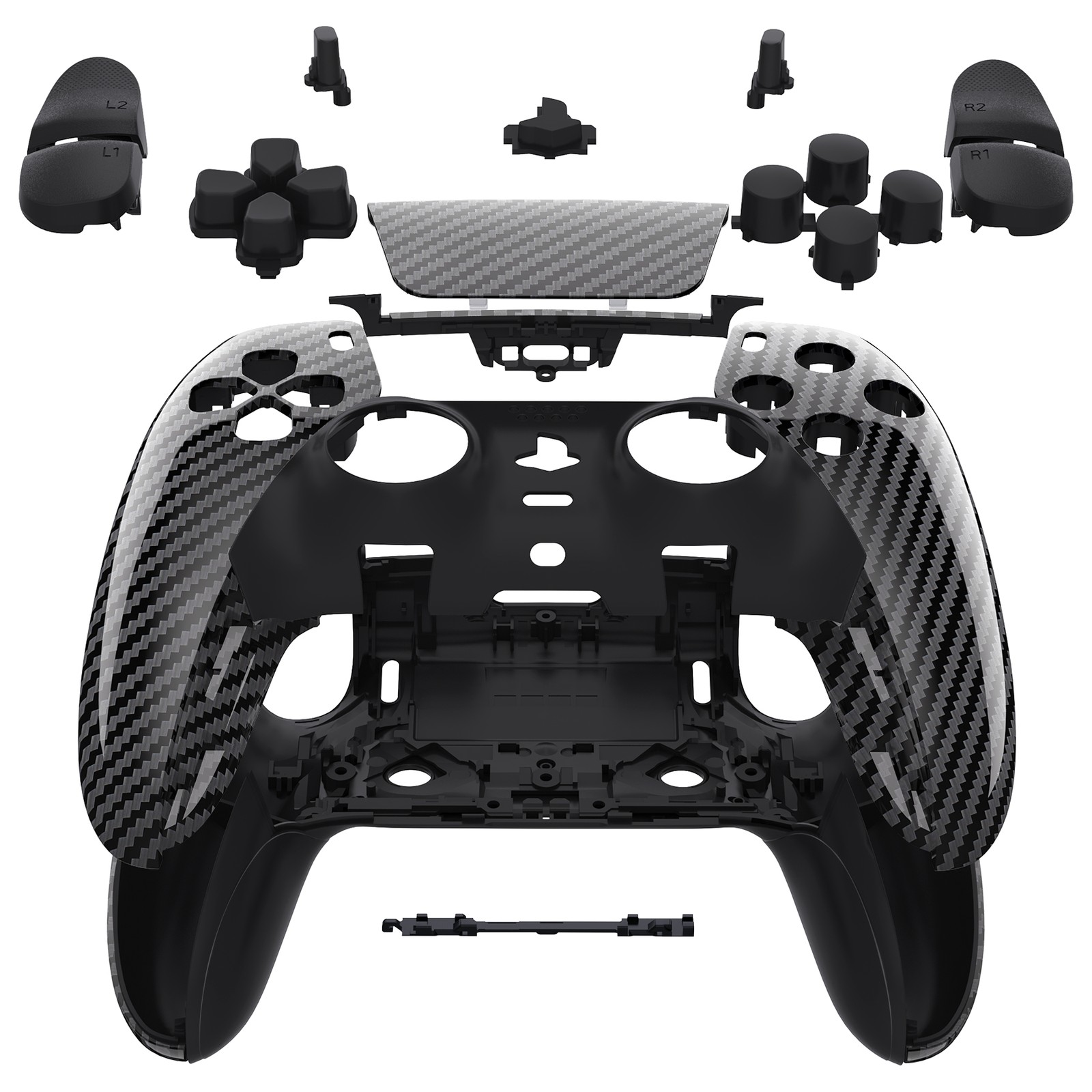 For ps5 Edge Controller eXtremeRate Full Set Shell with Buttons Touchpad Cover