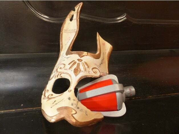 Bioshock 1/2 Splicer Bunny Mask Full/Damaged UNPAINTED