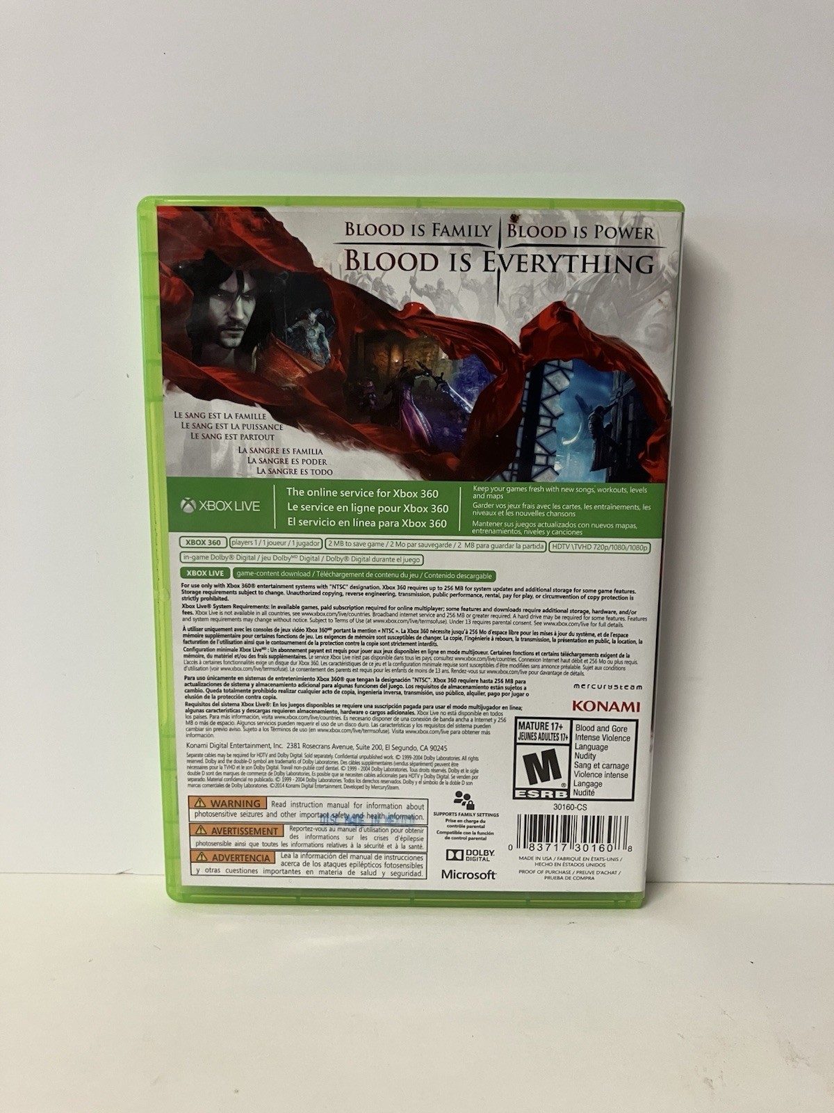 Castlevania Lords of Shadow 2 (Microsoft Xbox 360, 2014) Mint Disc