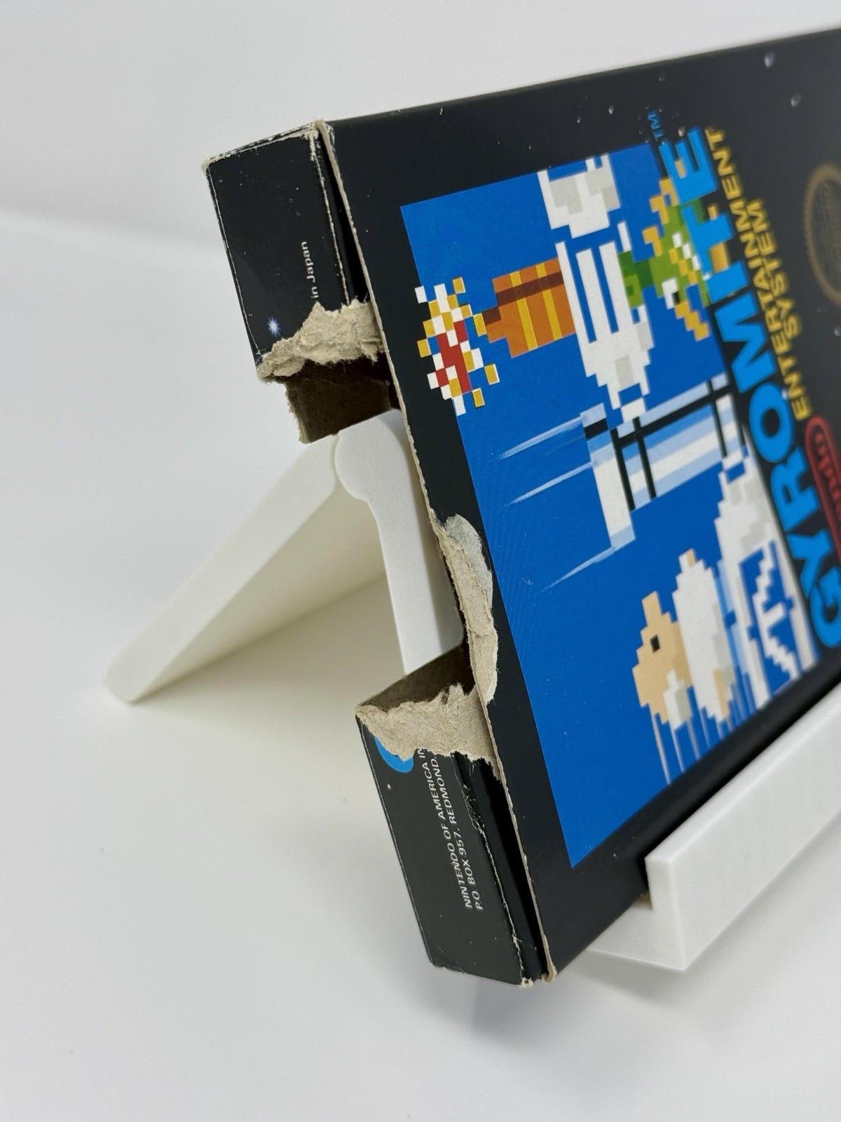 Gyromite First Print Matte Sticker Box and Game Only NO MANUAL READ Nintendo NES