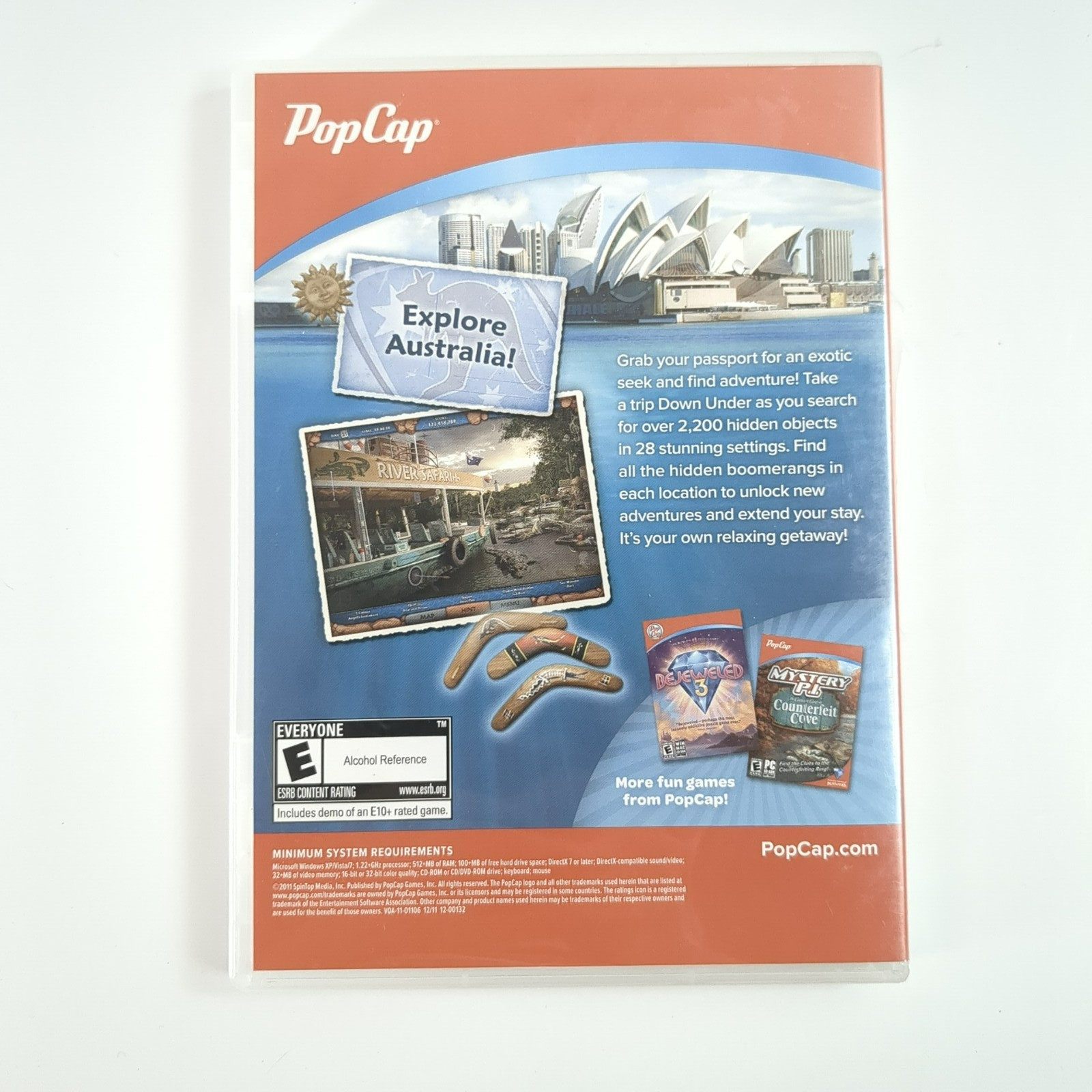 Vintage PC Game -Vacation Quest: Australia -PopCap PC CD-ROM – POPULAR GOOD