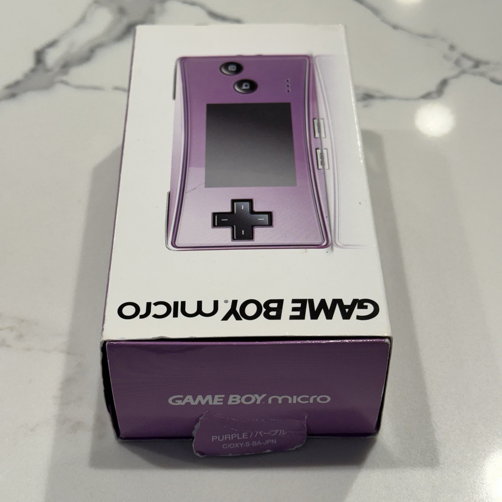 Nintendo Game Boy Micro OXY-001 Purple Console VGC Complete Box CIB OEM Charger