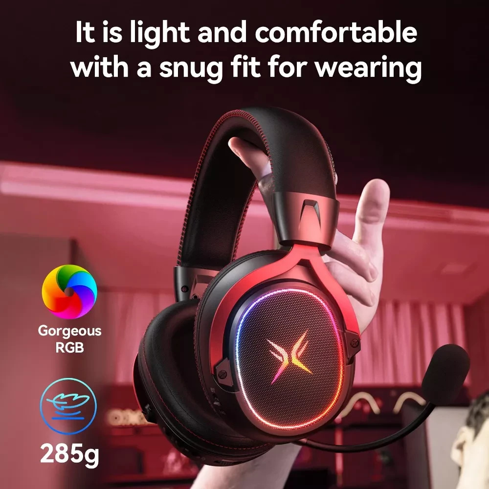 TAGRY K3 2.4GHz Wireless Gaming Headsets 7.1 Surround Sound Bluetooth Headphones